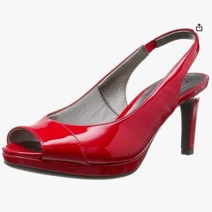 LifeStride Invest Slingback Red Size 6W NWT